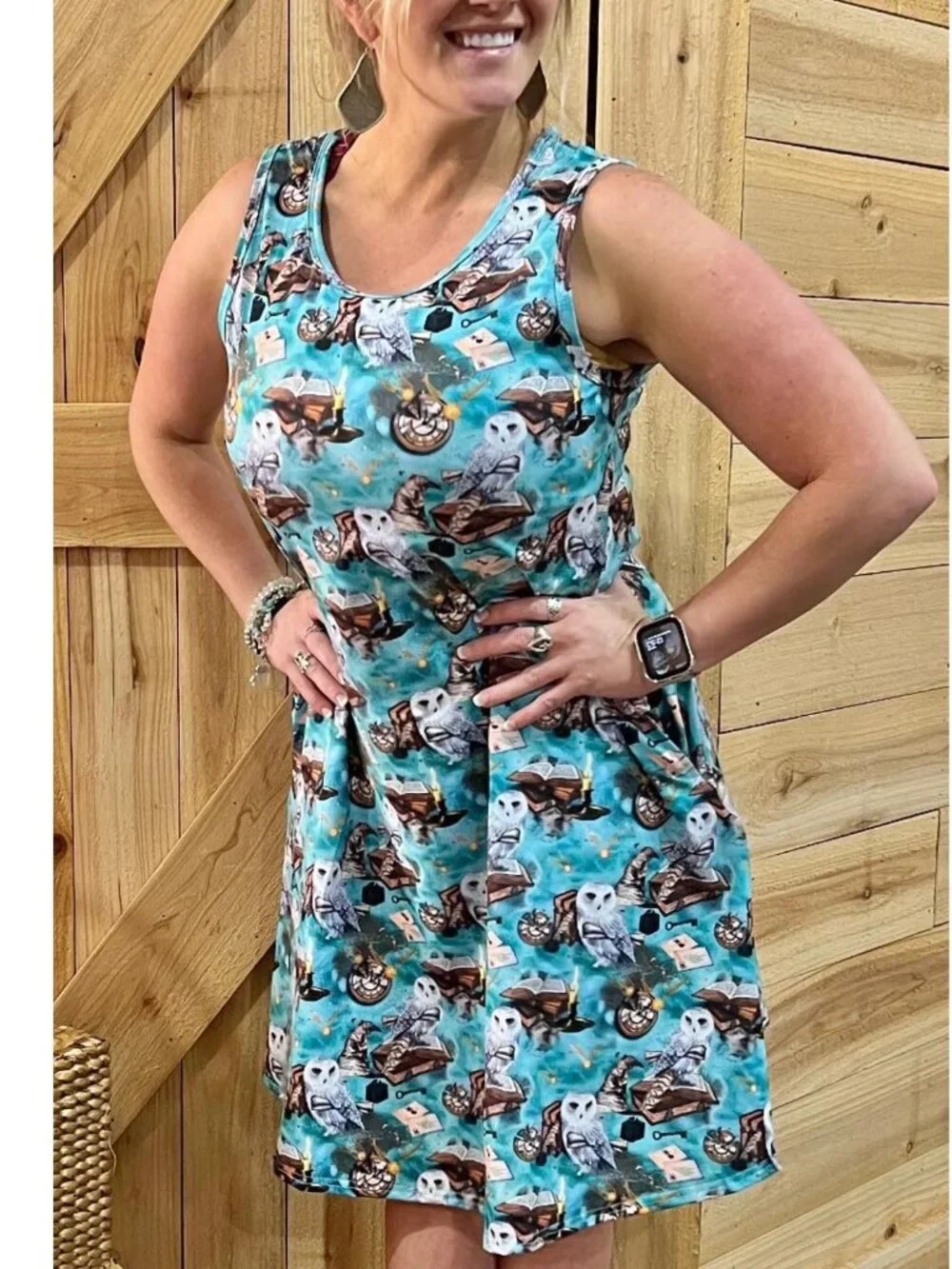 Harry Potter Hedwig isfit & flare tank dress Universal Studios Wizarding World